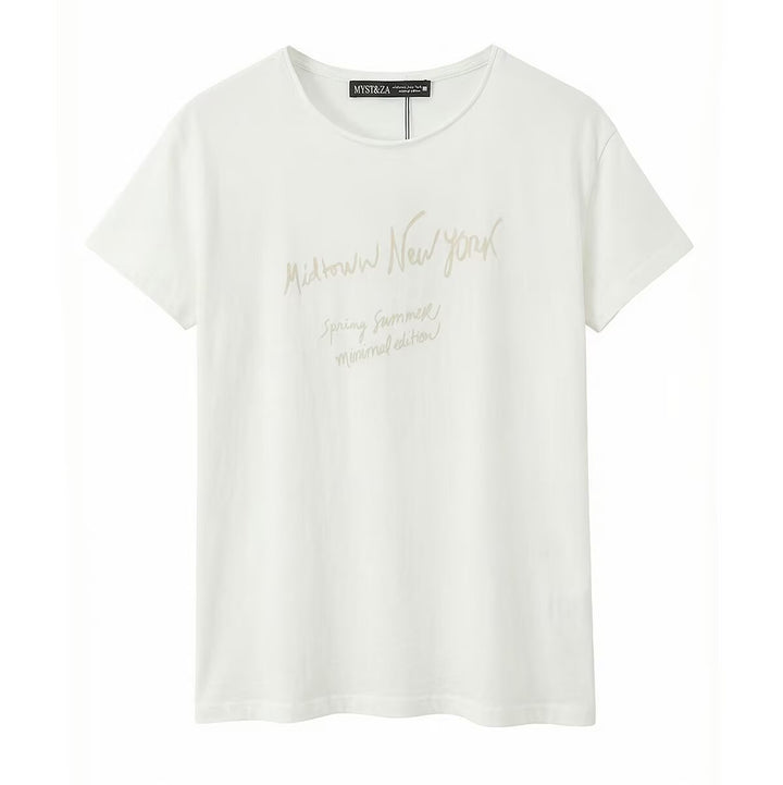 Damen T-Shirt mit minimalistischem Design und exklusivem Druck Drune