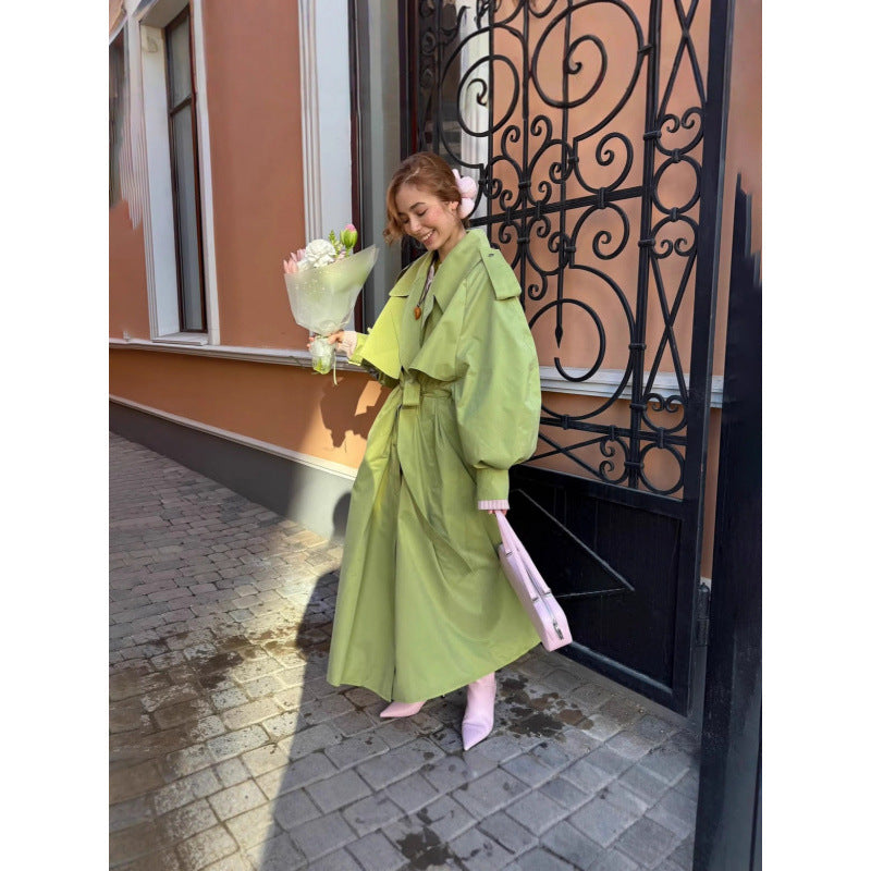 Damen Oversized Trenchcoat mit voluminösen Ärmeln Drune