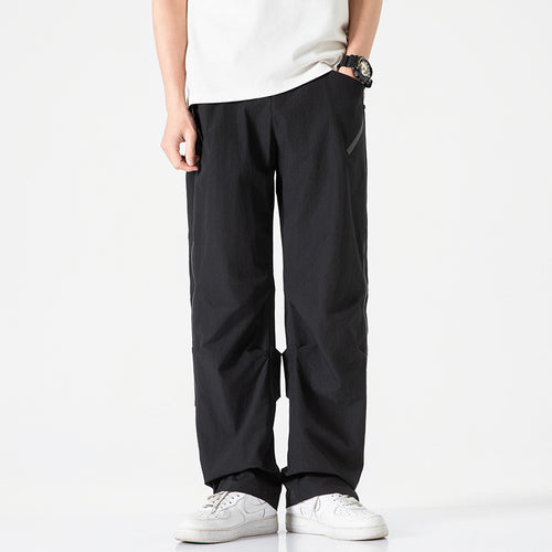 Herren Multifunktionale Tech‑Cargo‑Hose mit seitlichen Zippern, elastischem Bund und taktischen Pattentaschen Drune