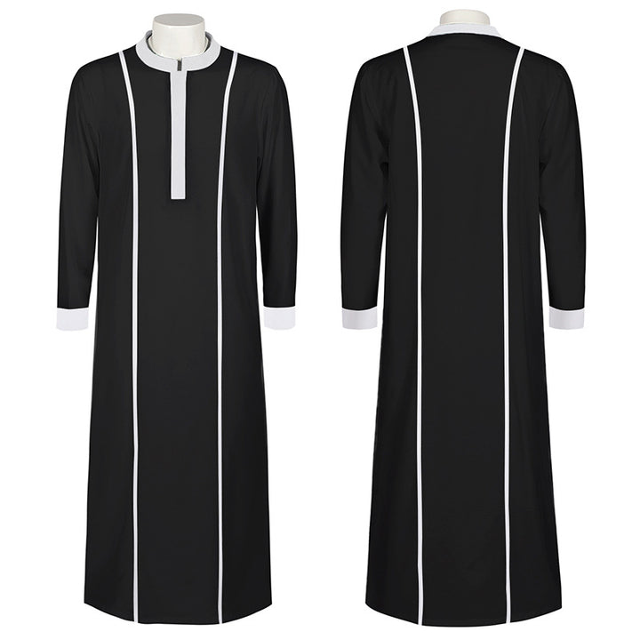 Damen nan eleganter Maxicape-Mantel mit gestuften Schultercapes und Stehkragen Drune