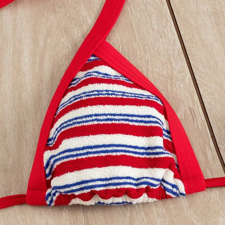 Damen Triangel-Bikini mit sportlichen Streifen Drune
