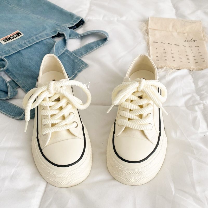 Damen Plateau-Sneaker mit elastischem Schnürsystem und robustem Obermaterial Drune