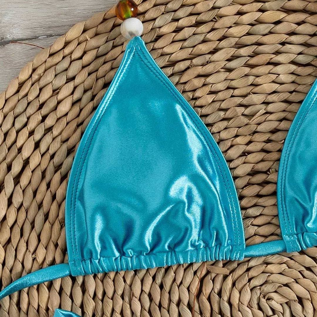 Damen Triangel-Bikini mit elegantem Falten-Design Drune