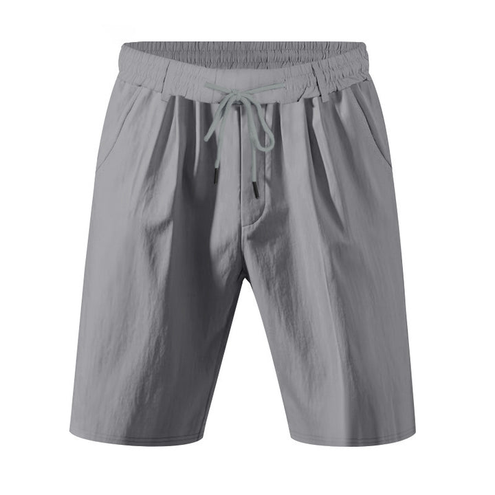 Herren nan knielange leichte Funktionsshorts mit Elastikbund, Kordelzug und tiefen Eingrifftaschen Drune