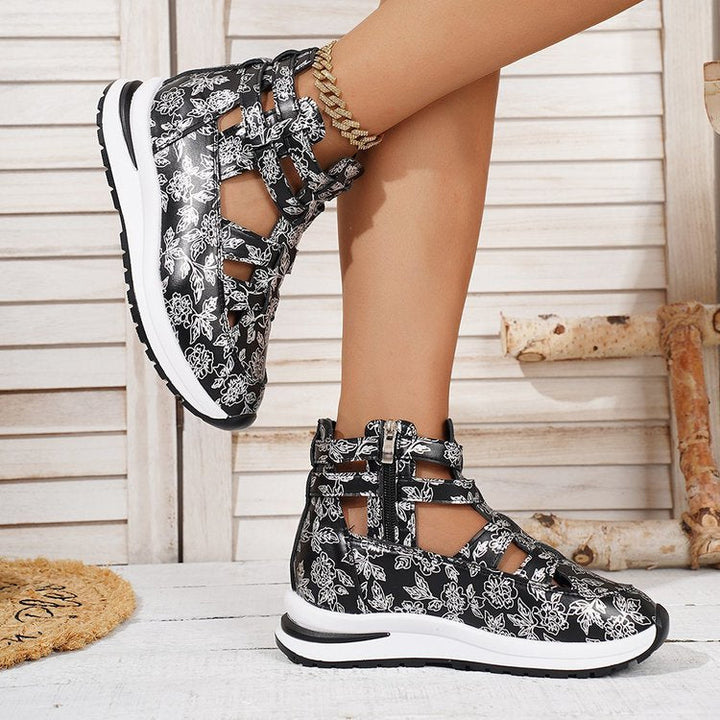 Damen Designer-Sneaker mit floralem Muster Drune