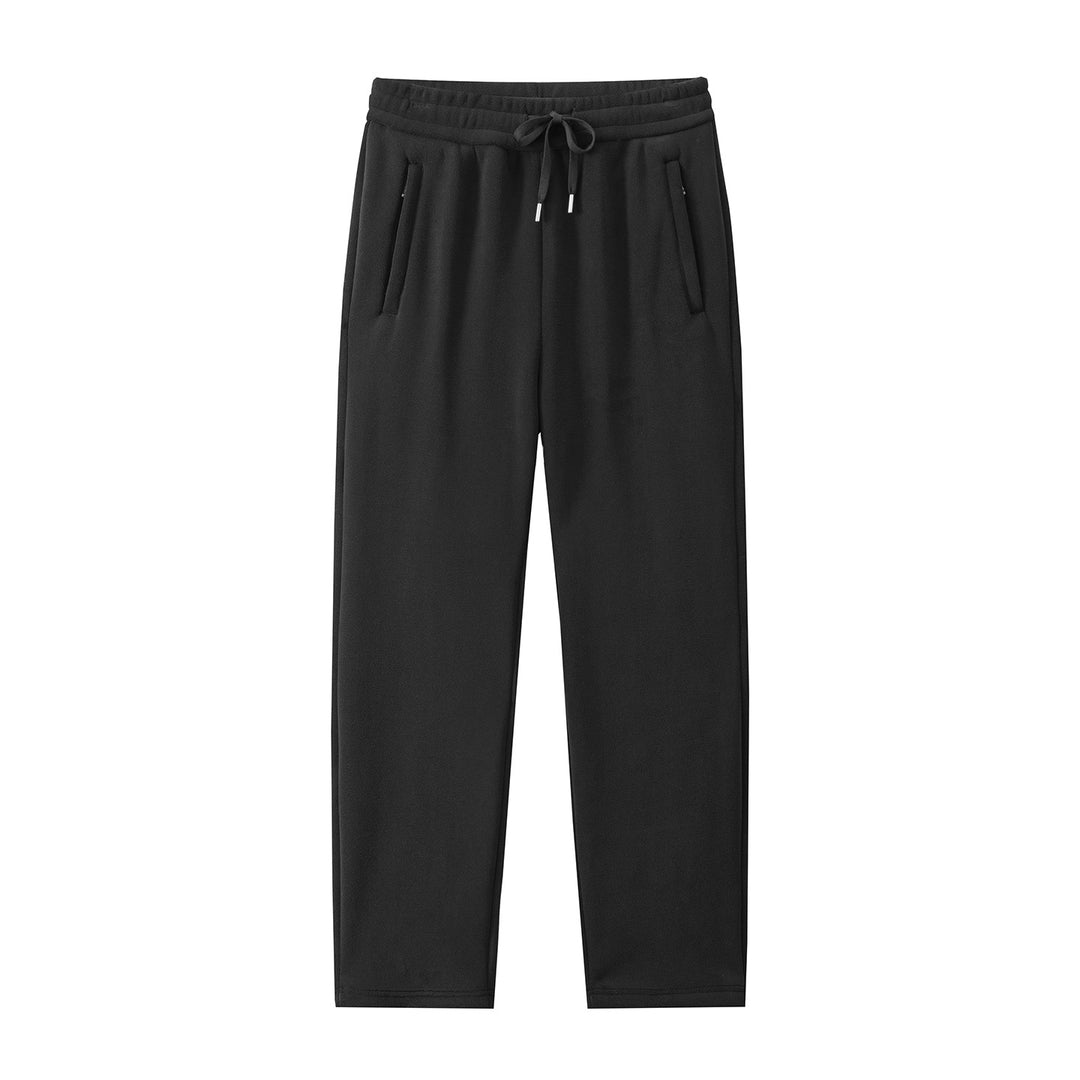 Herren Fleece-Jogginghose mit elastischem Bund, Kordelzug und gerippten Bündchen Drune
