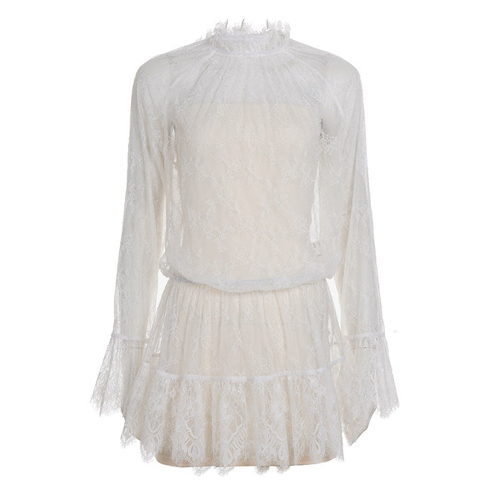 Damen Spitzen-Badeanzug mit elegantem Rüschenabschluss Drune