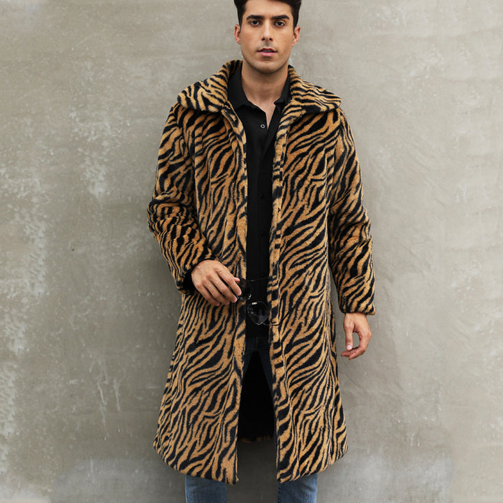 Herren Trendiger Tiermuster-Mantel Drune