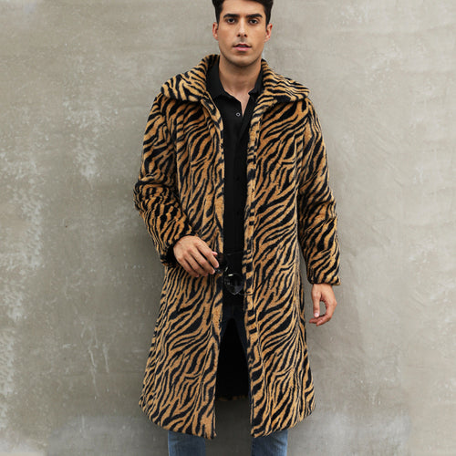 Herren Trendiger Tiermuster-Mantel Drune
