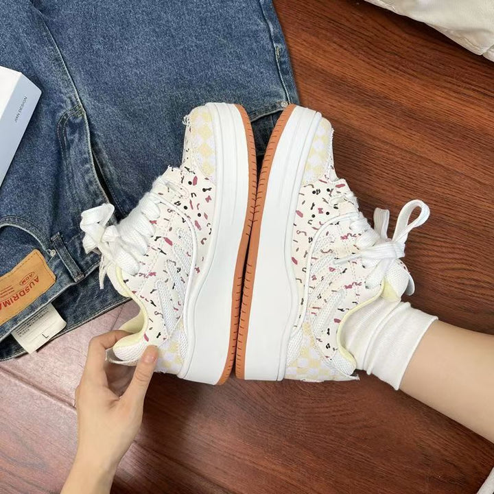 Damen Sneakers mit atmungsaktivem Obermaterial und modischem Muster Drune