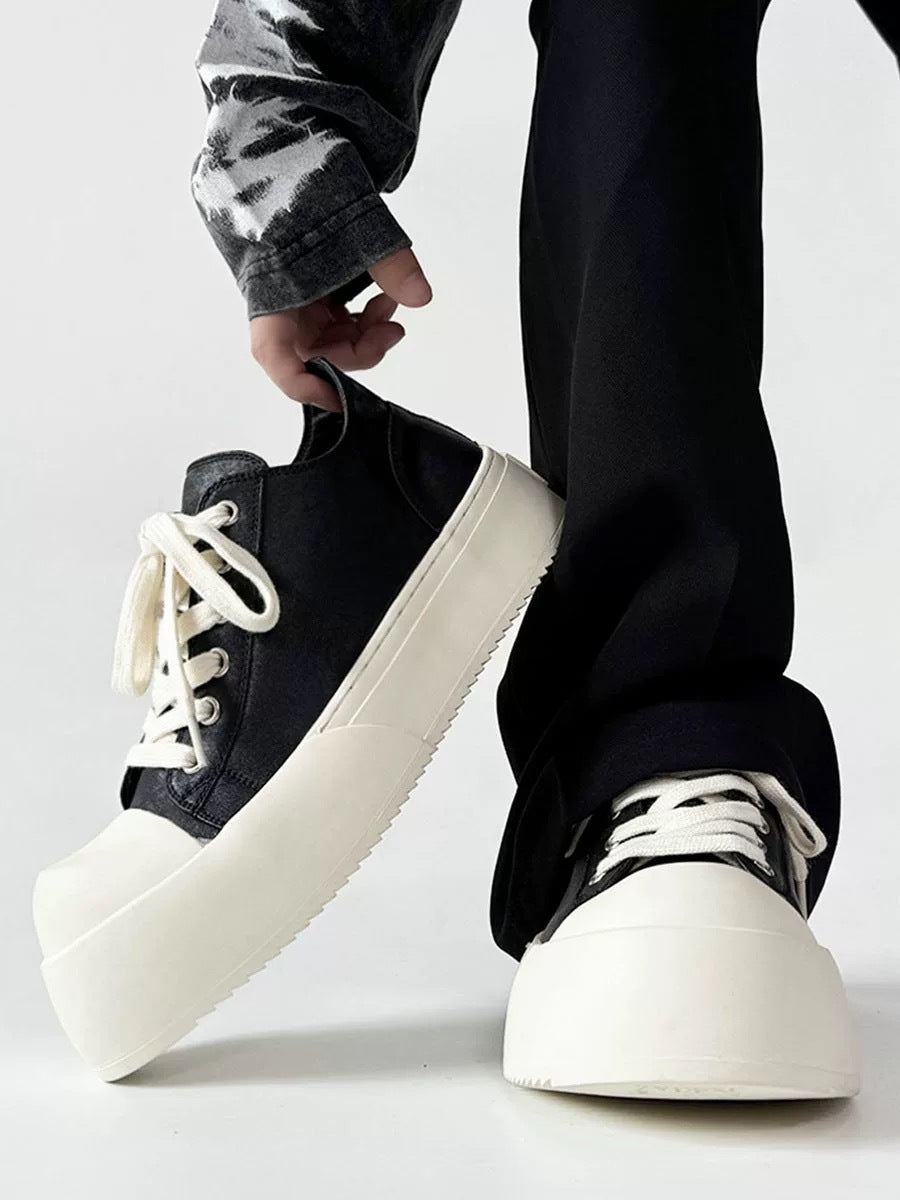 Damen Plateau-Sneaker im minimalistischen Design mit dicker Sohle Drune