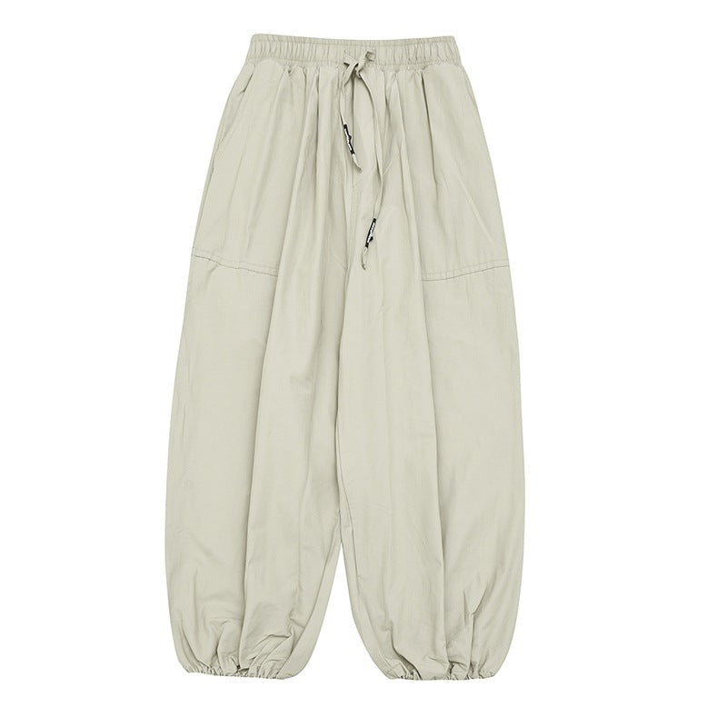 Unisex Ballonhose mit Tunnelzug, elastischen Bündchen und relaxter Weite Drune
