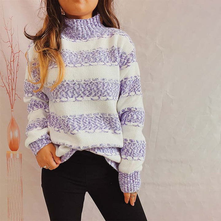 Drune | Gestreifter Strickpullover im Modernen Stil
