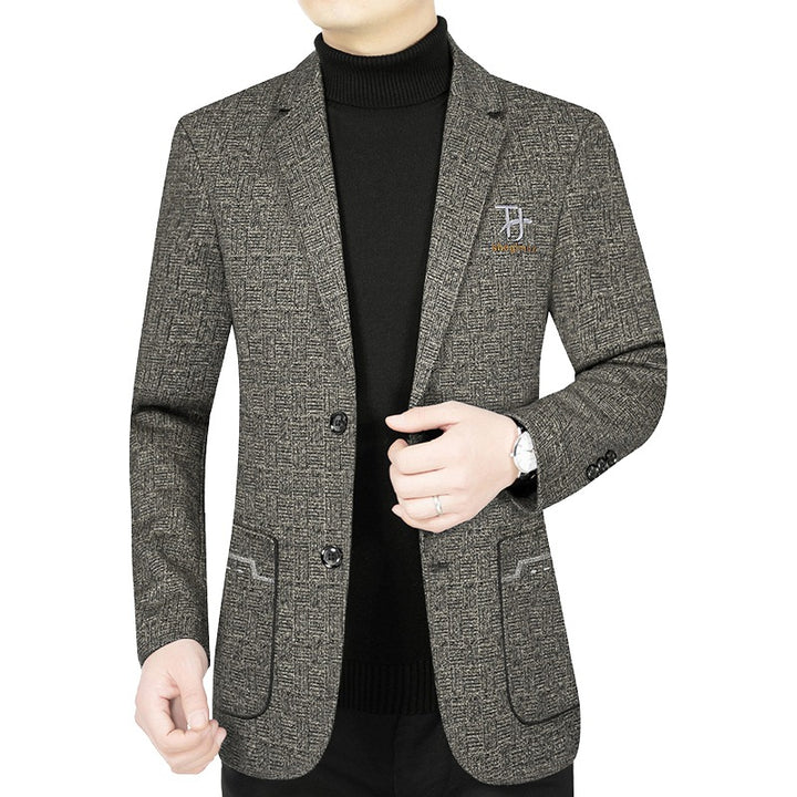 Herren Modernes Einreihiges City-Blazer mit aufgesetzten Taschen und leichter Halbfütterung Drune