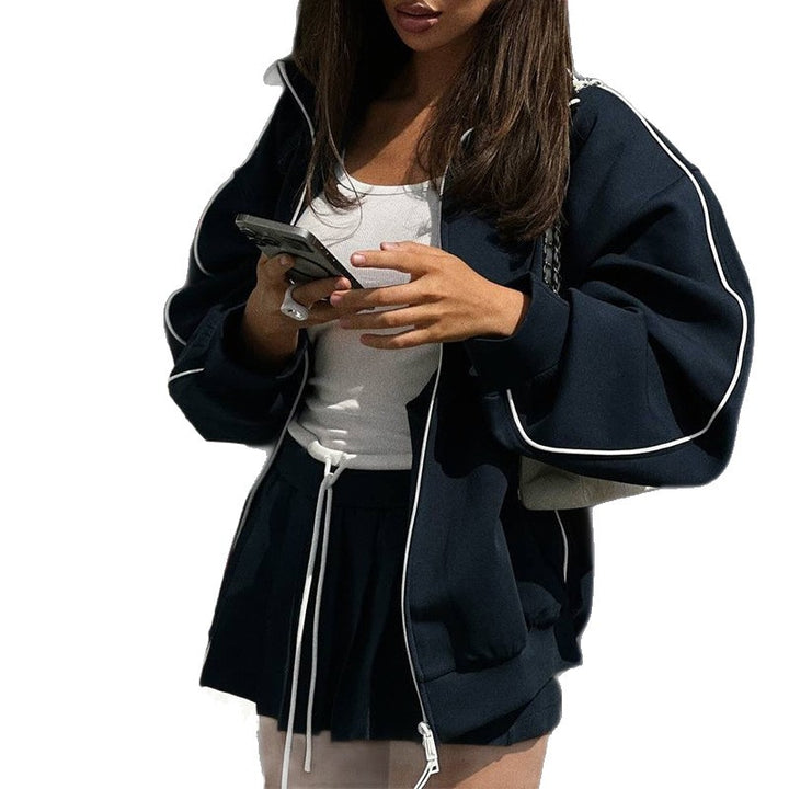 Damen sportliches Loungewear-Kombinationsset mit kurzer Hose und lässigem Oberteil Drune
