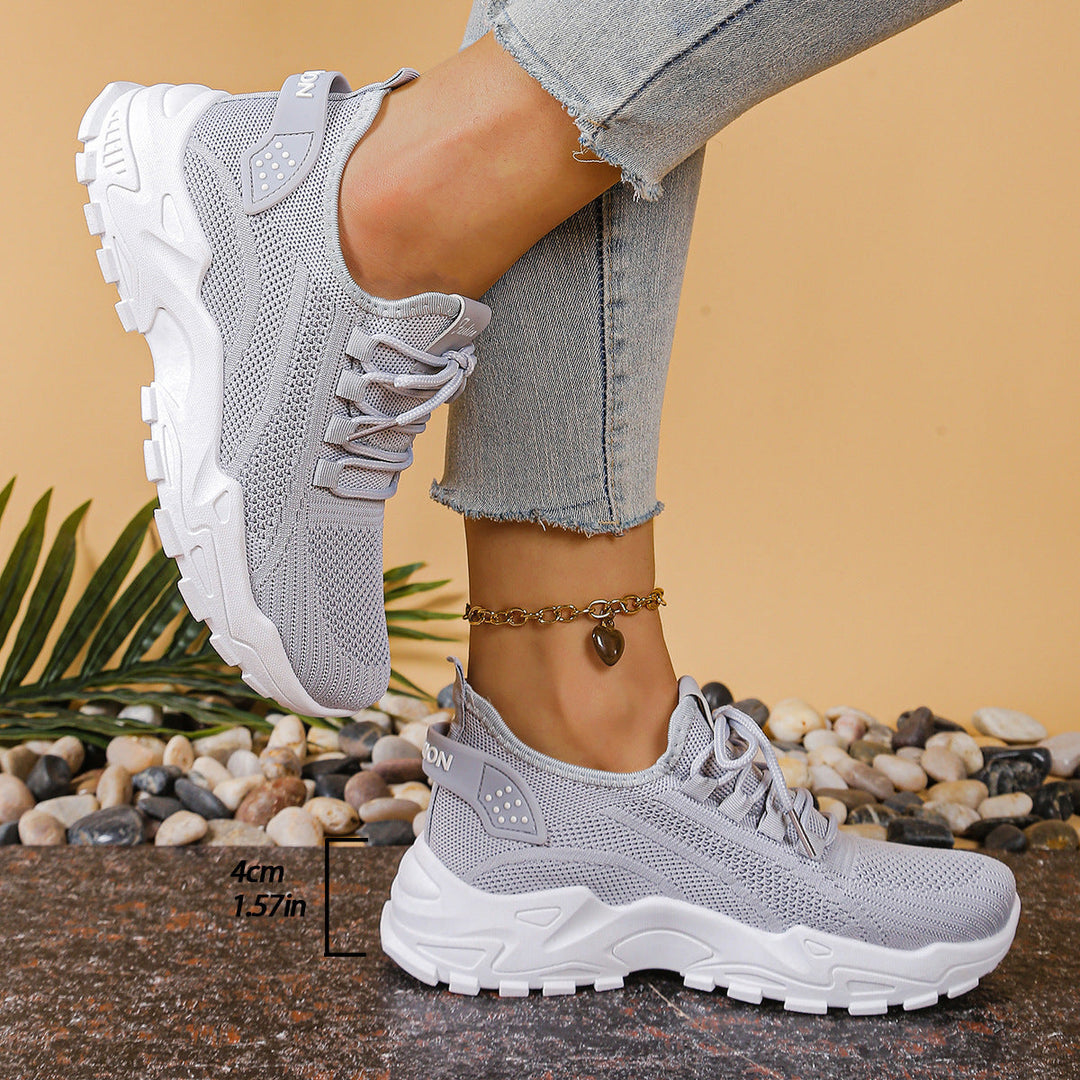 Damen Sportliche Mesh Sneakers mit dämpfender Sohle und atmungsaktiver Konstruktion Drune