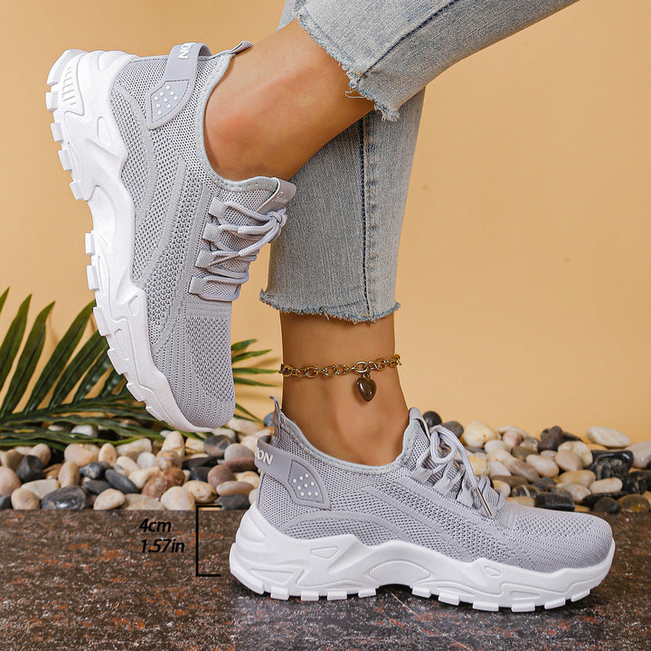 Damen Sportliche Mesh Sneakers mit dämpfender Sohle und atmungsaktiver Konstruktion Drune