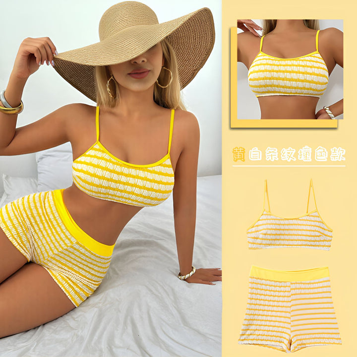 Damen Cropped Top und Shorts Set Drune