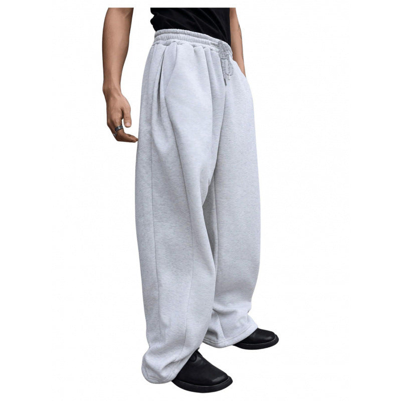 Damen nan weite Oversize Jogginghose mit tiefem Schritt, elastischem Bund und Kordelzug Drune