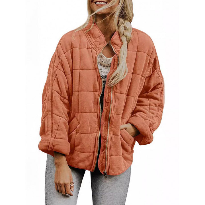 Damen Steppjacke im Oversized Schnitt mit Stehkragen und verdecktem Reißverschluss Drune