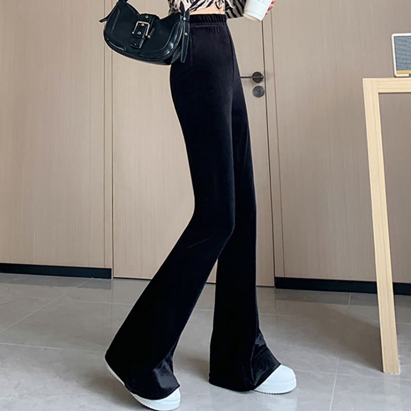 Damen Flared Velvet-Hose Drune