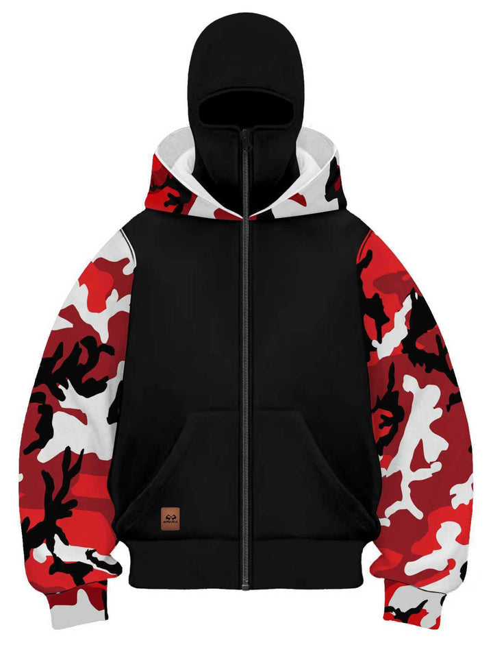 Herren Modische Camouflage Kapuzenjacke Drune