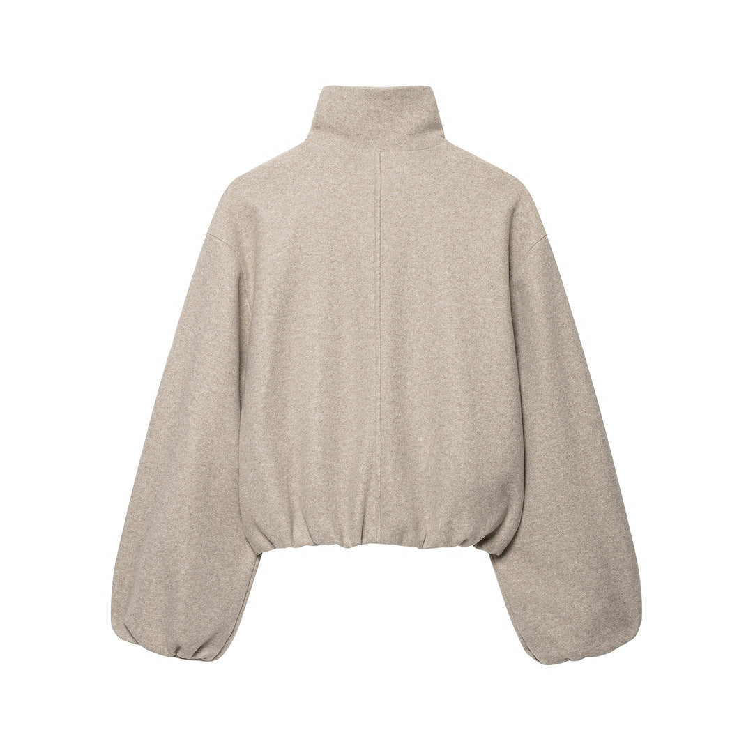 Damen Leichte wattierte Windjacke mit Stehkragen und Polka‑Dot‑Print Drune