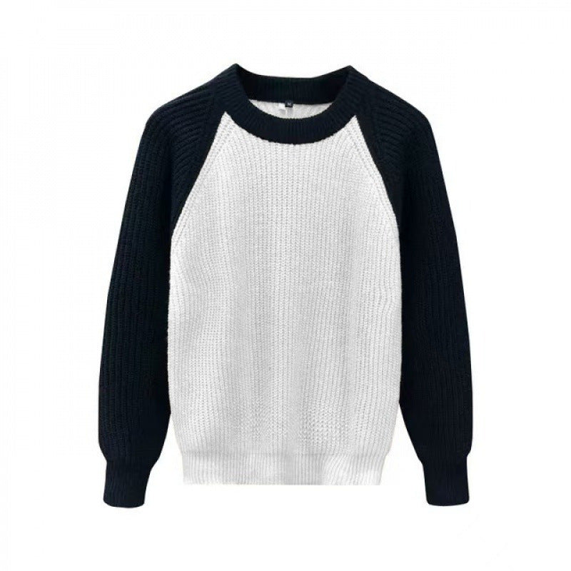 Herren modischer Raglan-Pullover mit strukturiertem Muster Drune