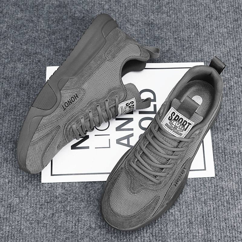 Herren leichte atmungsaktive Casual-Sneaker mit Wildlederoptik, verstärkter Zehenkappe und gedämpfter EVA-Sohle Drune
