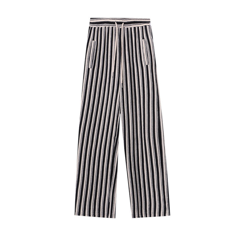 Damen Lässige Streifenhose Drune
