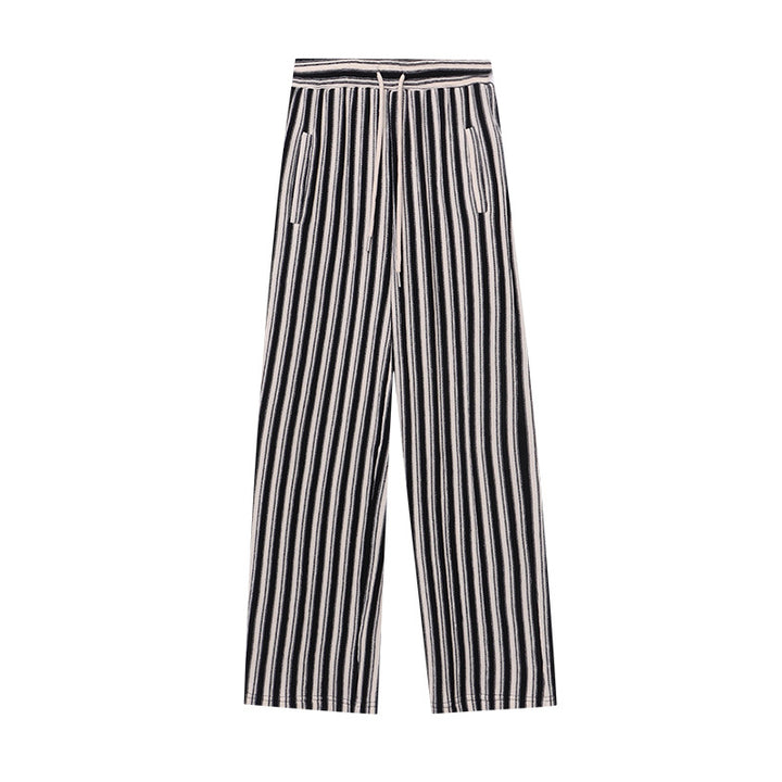 Damen Lässige Streifenhose Drune
