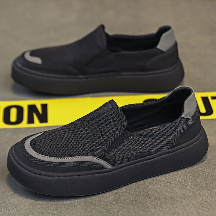 Herren Minimalistischer Strick-Slip-On mit reflektierenden Details und Komfortplateau Drune