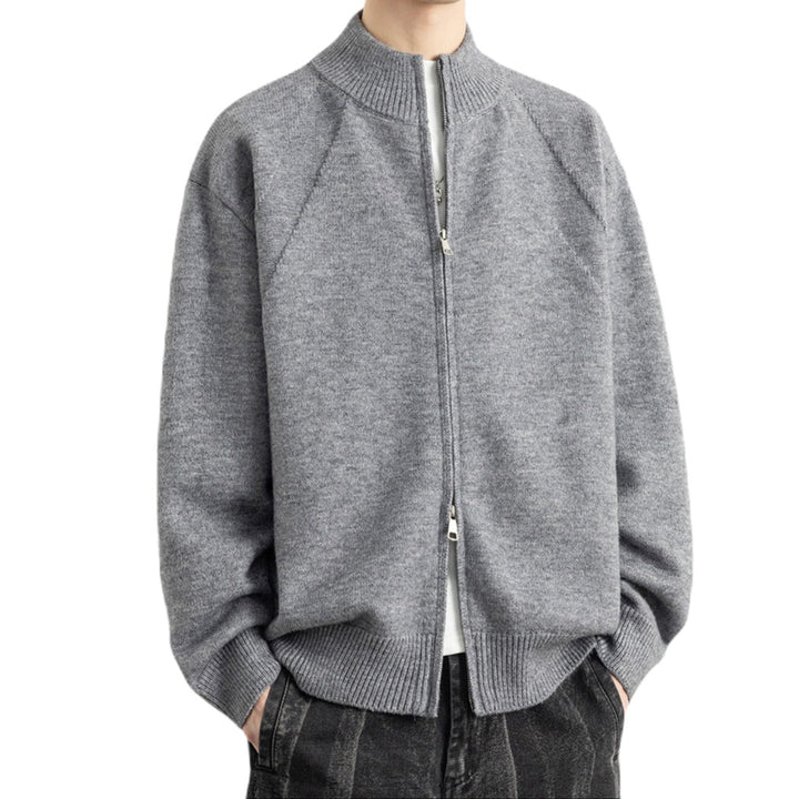Herren Stilvolle Strickjacke mit Reißverschluss Drune