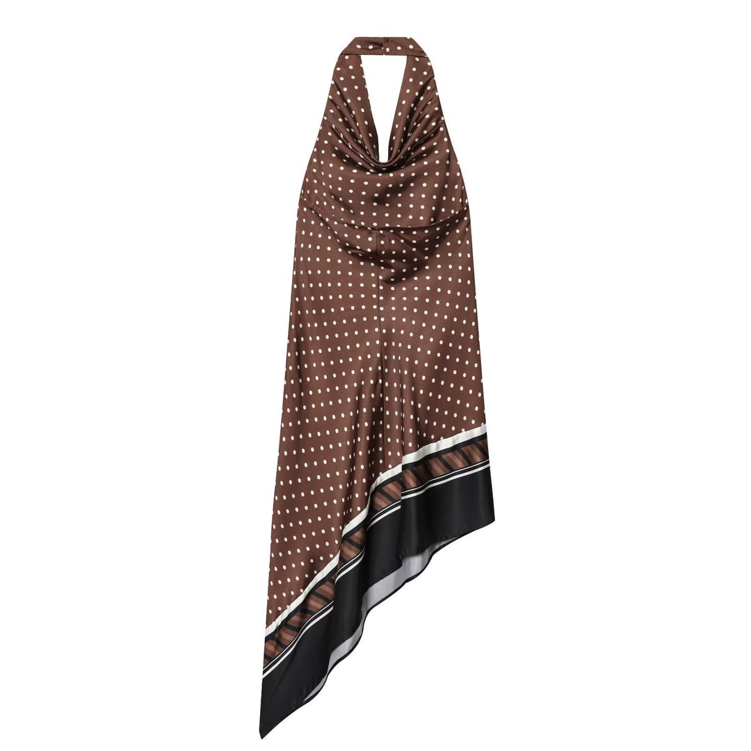 Damen Schal im eleganten Design mit Punkten und kontrastierenden Akzenten Drune
