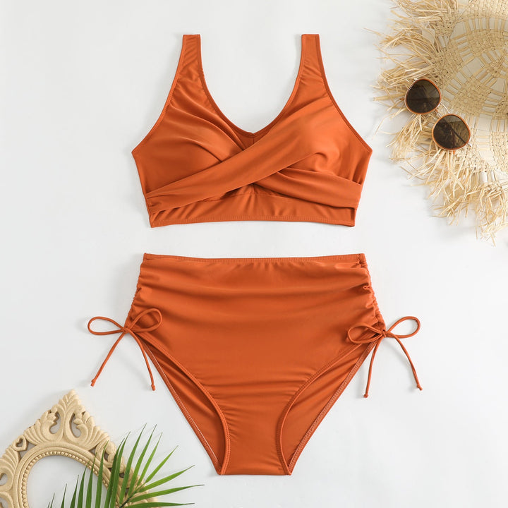 Damen Hochtailliertes Bikini-Set mit verstellbaren Trägern Drune