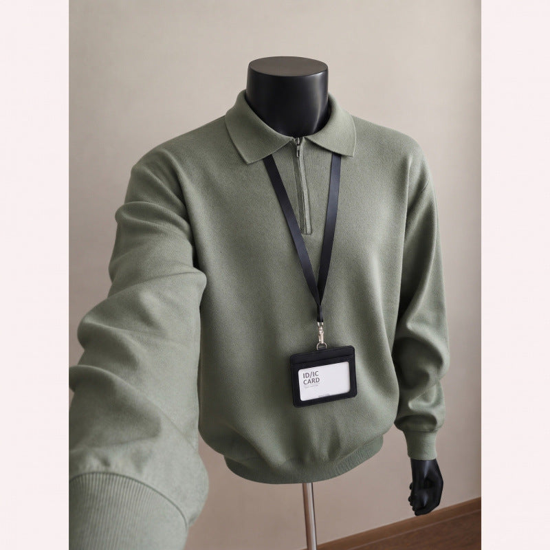 Herren Modischer Pullover mit Stehkragen Drune