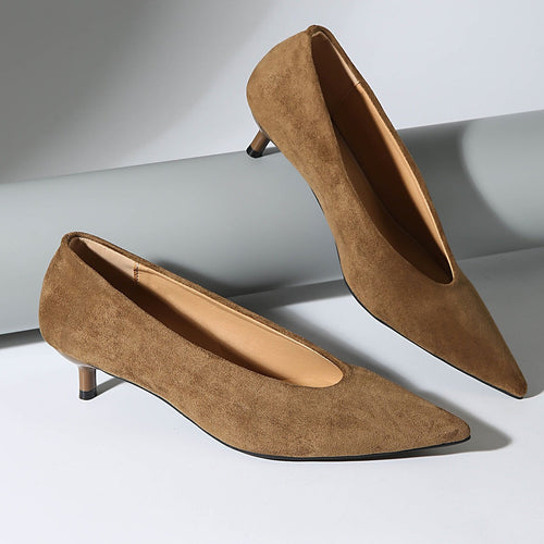 Damen Elegante Pumps aus hochwertigem Veloursleder mit geschmeidiger Form Drune