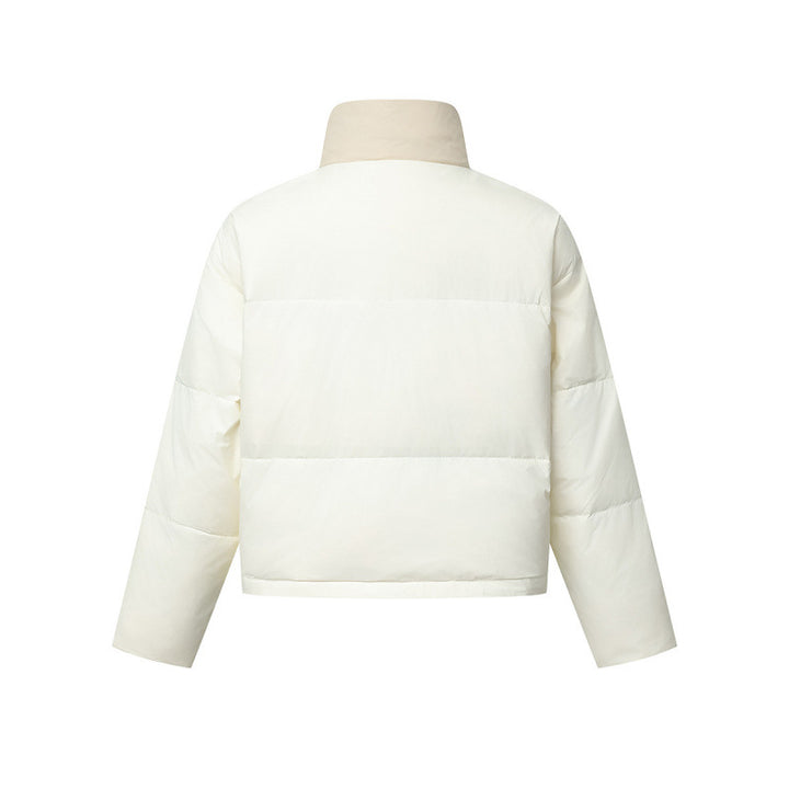 Unisex Boxy-Pufferjacke mit Stehkragen in Kontrastoptik und quadratischer Steppung Drune