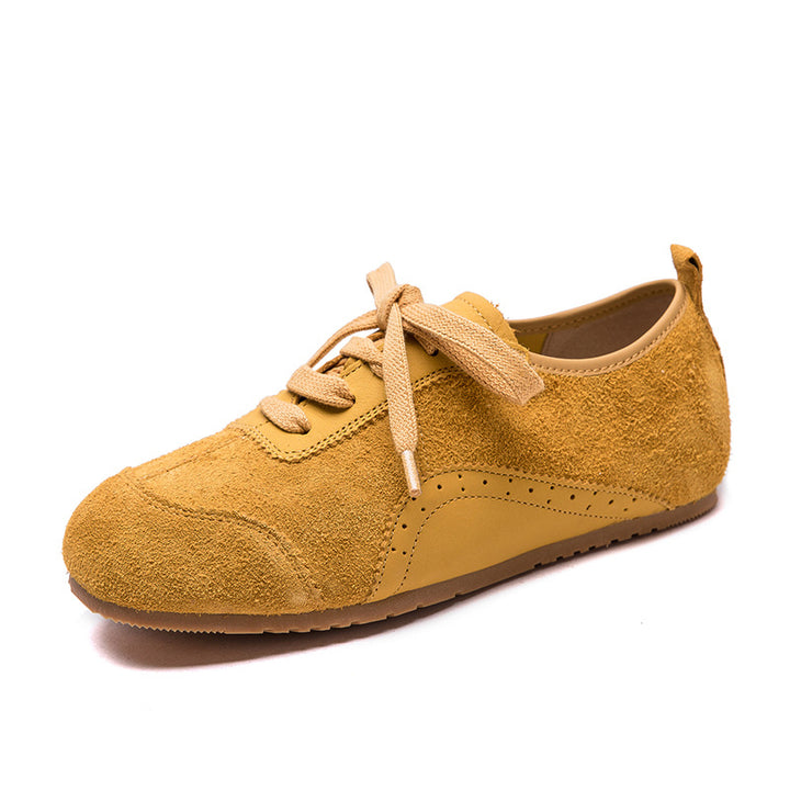 Damen modische Komfort-Sneaker aus Wildleder mit atmungsaktiver Konstruktion Drune