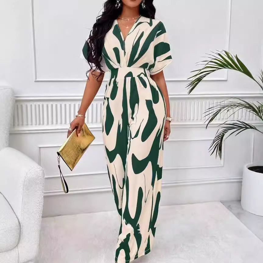 Damen Eleganter Jumpsuit mit weit geschnittenem Bein und raffiniertem Design Drune