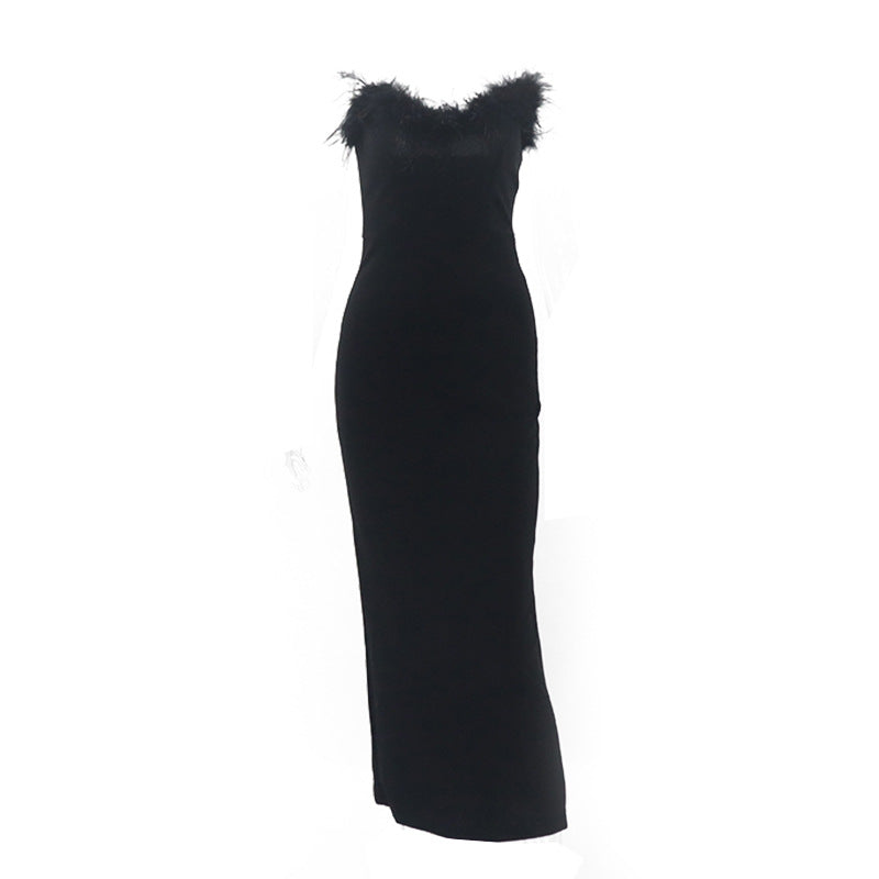 Damen Hochwertiges Sommerkleid mit feinem Spitzenbesatz Drune
