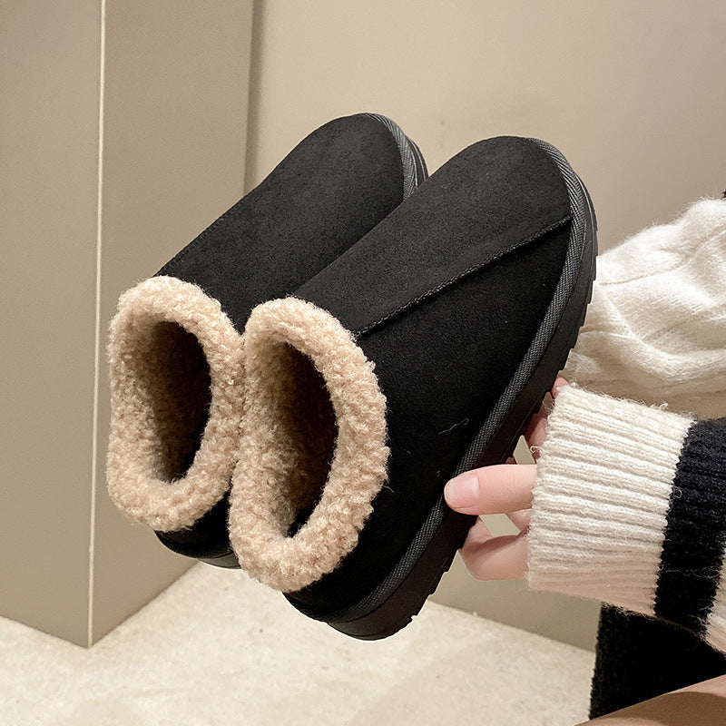 Damen Gefütterte Winter‑Slipper mit Kunstfellbesatz und profilierter Gummisohle Drune