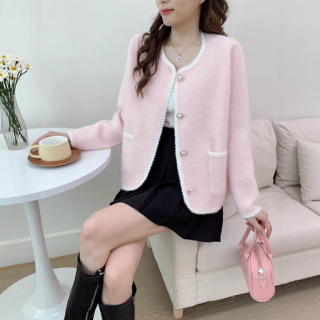 Damen Elegante Strickjacke mit dekorativer Knopfleiste und Taschen Drune