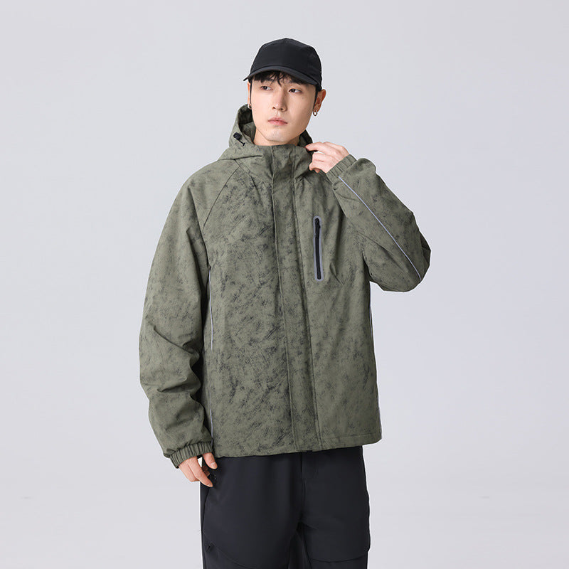 Herren Technische Regenjacke mit verschweißten Nähten und reflektierenden Details Drune