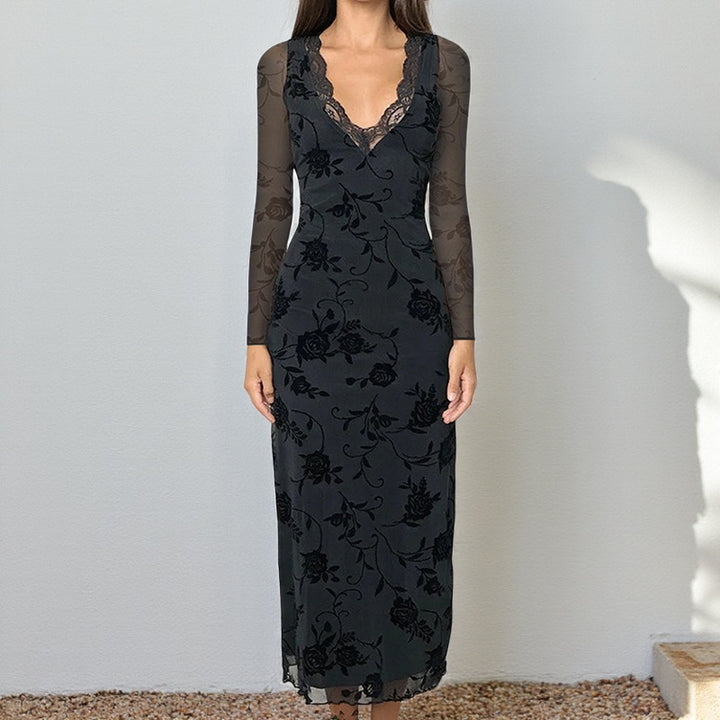 Damen elegantes und figurbetontes Abendkleid Drune