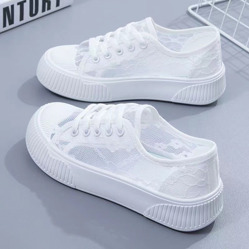Damen Sneakers mit eleganter Spitzenoptik und komfortabler Polsterung Drune