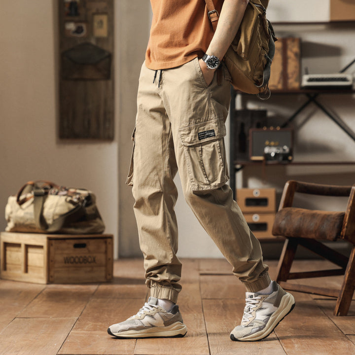 Herren Cargo-Jogginghose im Utility-Style mit verstärkten Klappentaschen und elastischem Saum Drune