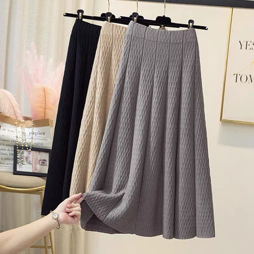 Damen Eleganter weit geschnittener Midirock Drune
