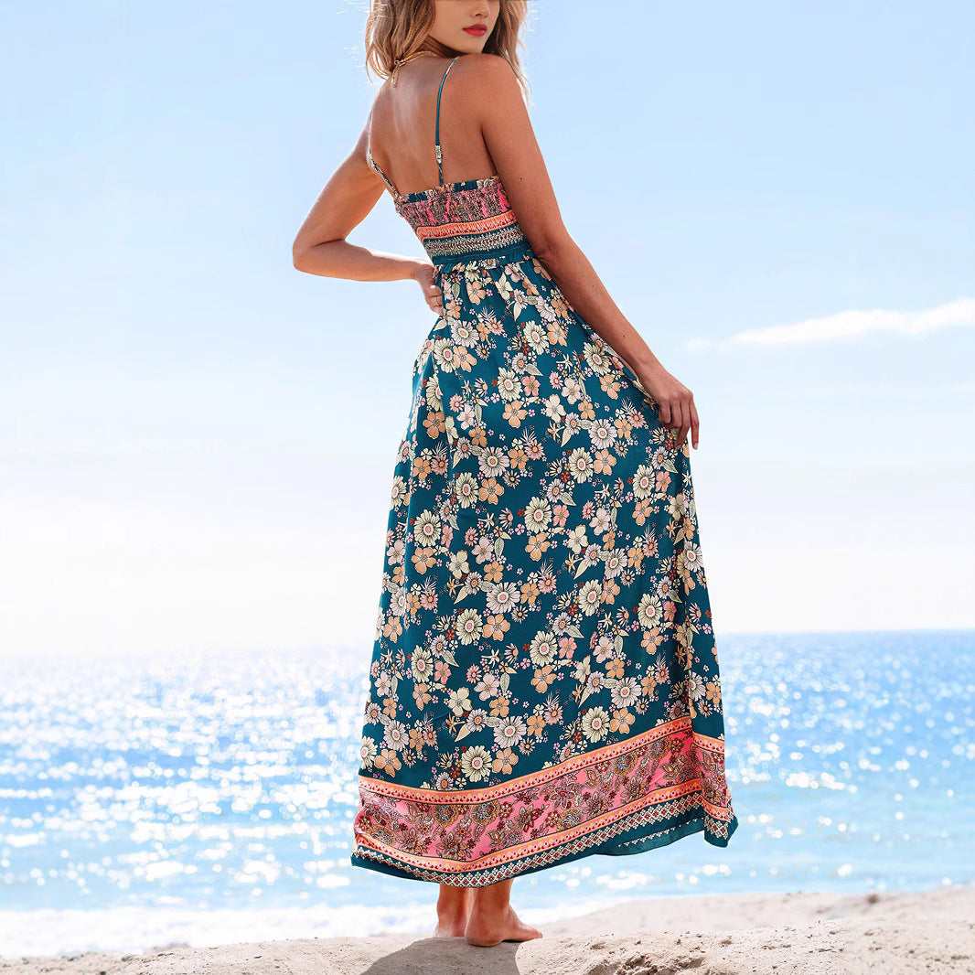 Damen Maxikleid mit floralem Design Drune