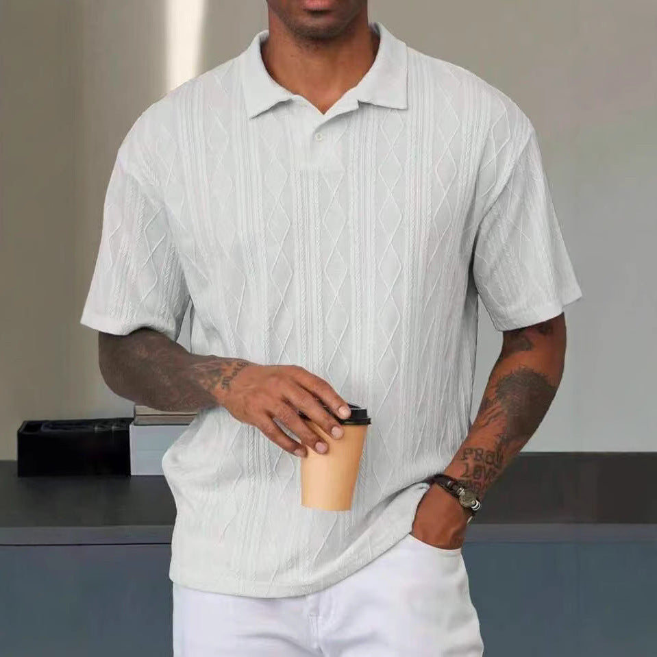 Herren Poloshirt mit strukturiertem Design Drune